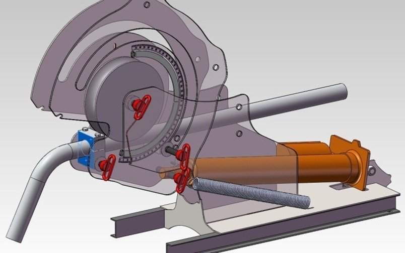 Clamp Block Face Highlighted in Blue