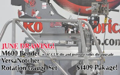 June 2019 Drawing – $1409 Bender/Notcher Package (6″ CLR die, Angle Gauge Set, Roller Die!)