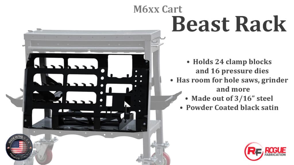 Beast Box Rack Beast Rack for M600 Cart - Rogue Fabrication