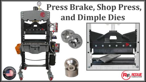 Press Brake, Shop Press, and Dimple Dies