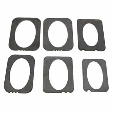 Oval Dimple Die Stencil White Background