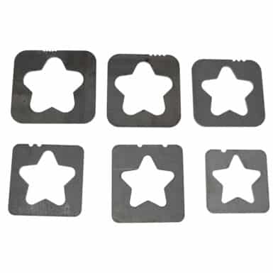 Star Dimple Die Stencil White Background