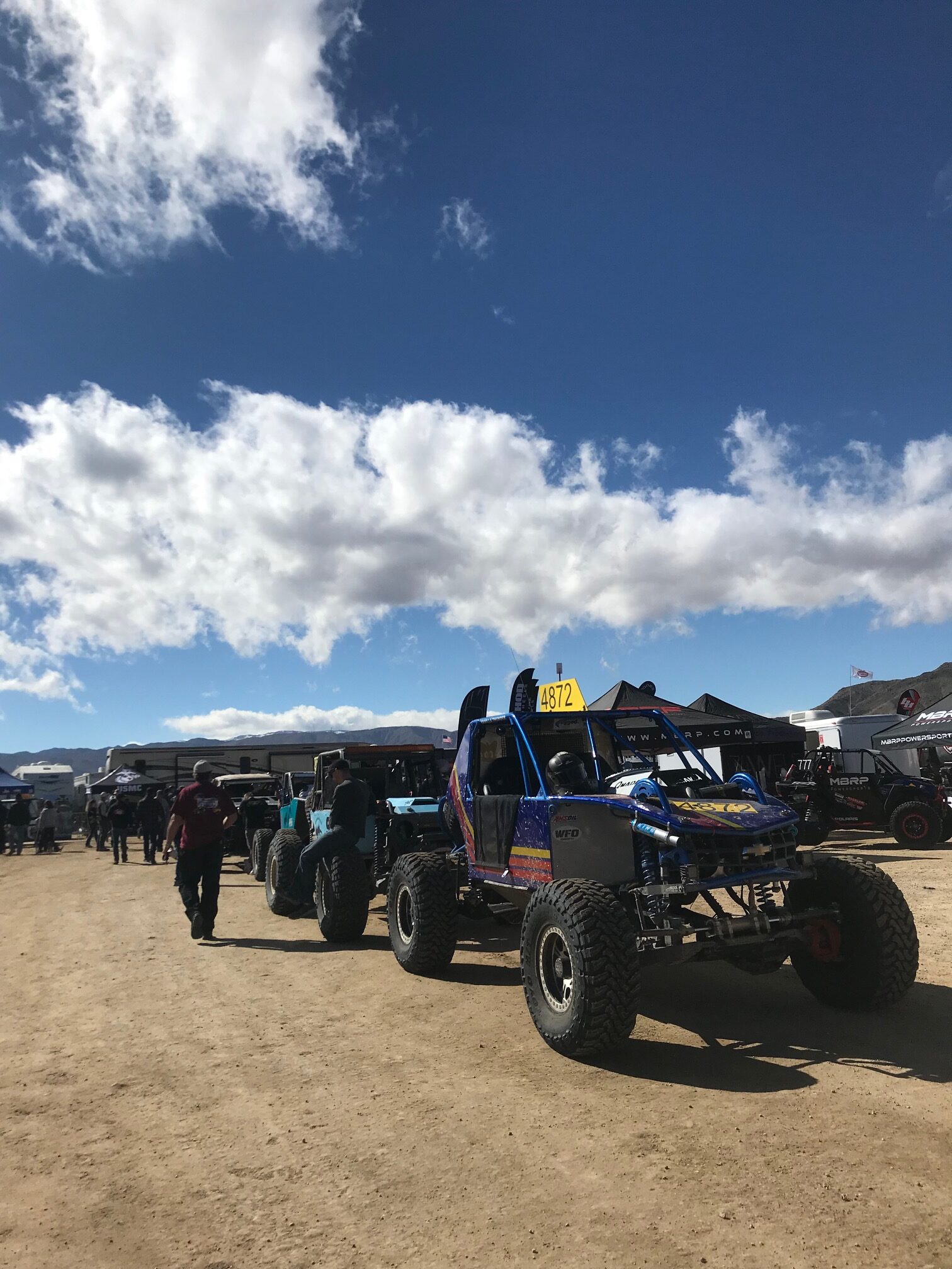 Ultra4 competitor vehicles at King of the Hammers event Johnson Valley California