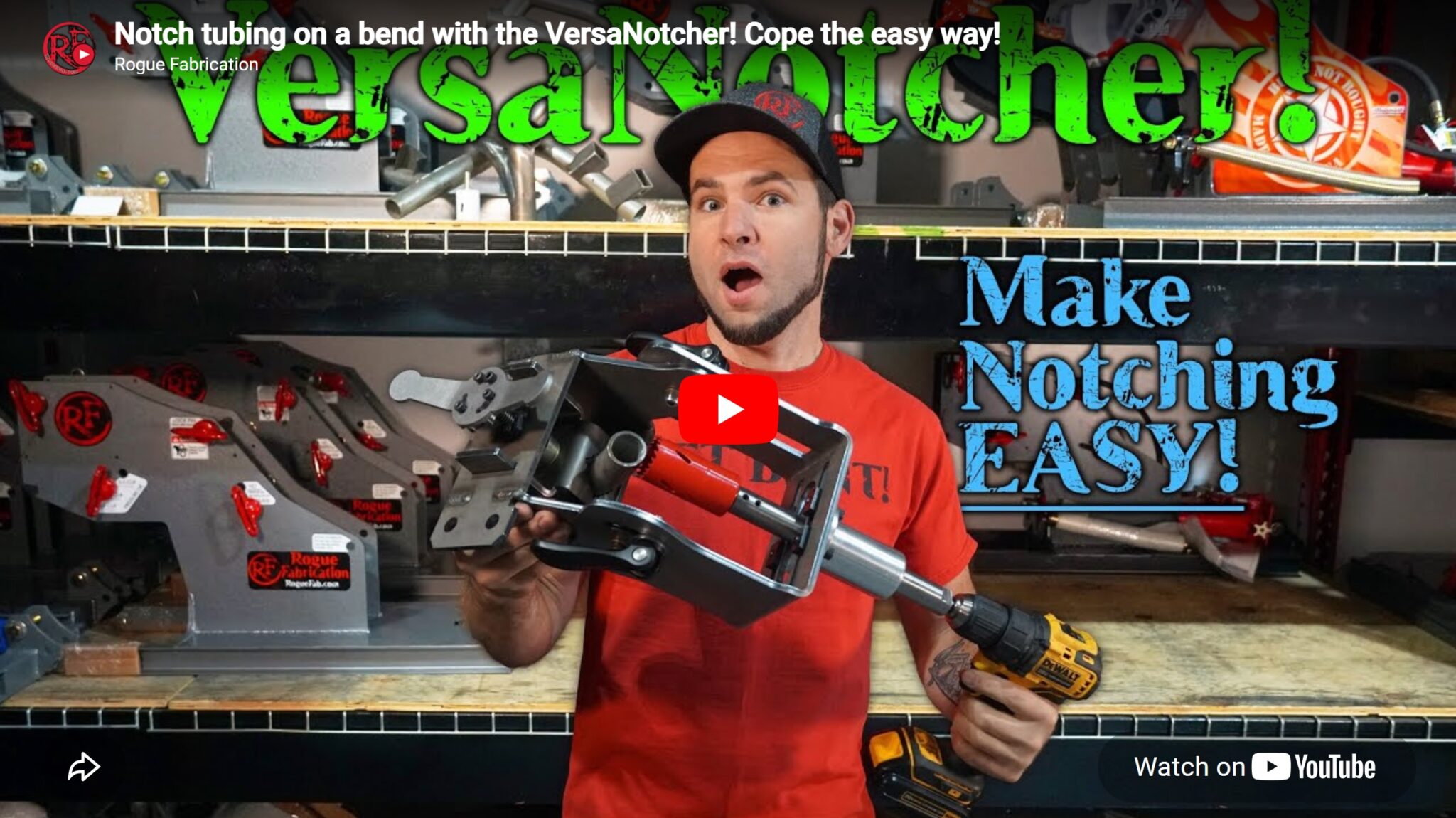 VersaNotcher tube notcher — watch how to notch tubing on a bend, the easy way