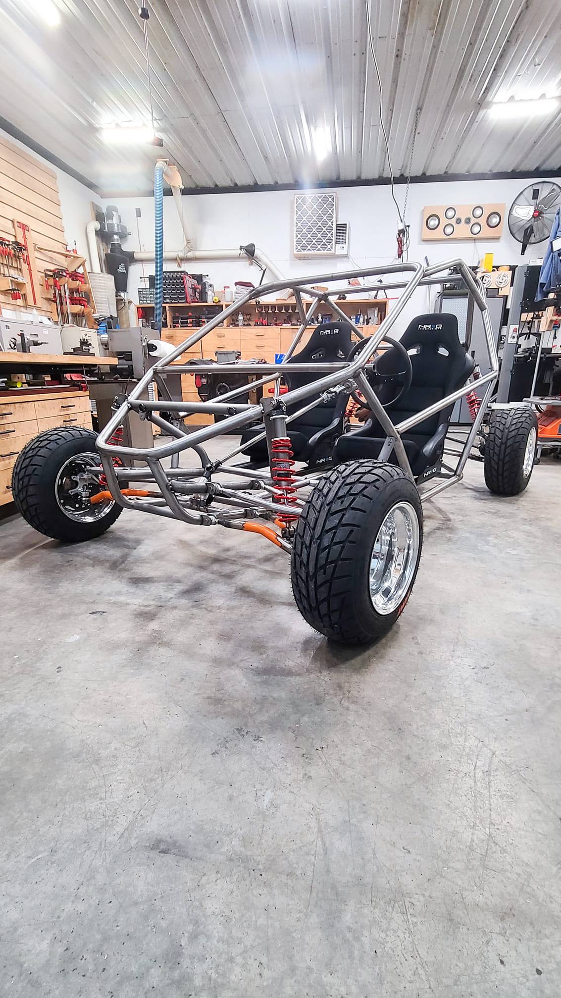 crosskart chassis with suspension wheels and seats fitted, Dustin Oliver