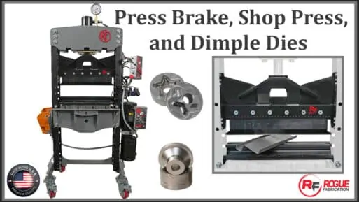 Press Brake, Shop Press, and Dimple Dies